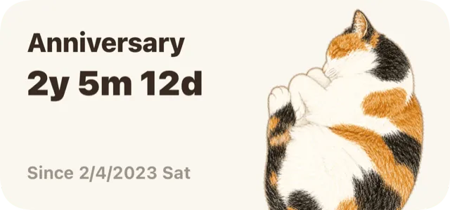 CatDays countdown widget example